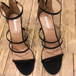 Sparkly black high heels